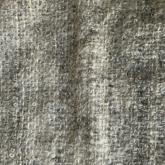 Shawl stole Handwoven Gray Blend Mohair 81"x22" Made in USA - Picture 2 of 2